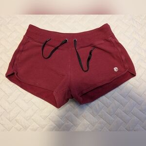 Born Primitive Shorts Women's Sz.M Dark Red Drawstring Workout Gym Running